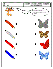 okul öncesi renk kavramı renkleri eşleştir çalışma sayfaları